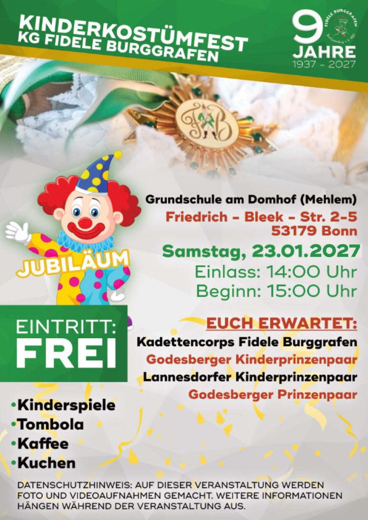 Kinderkostümfest 23.01.2027